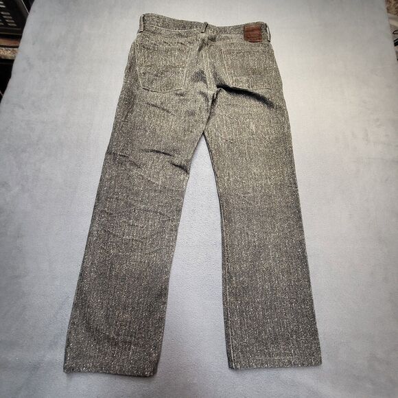 Guess Jeans Mens 32x28 Black Lincoln Slim Straight Distressed Denim - Picture 10 of 11